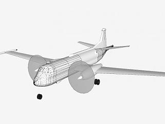 双螺旋翼飞机SU模型下载_sketchup草图大师SKP模型