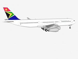 南非客机SU模型下载_sketchup草图大师SKP模型