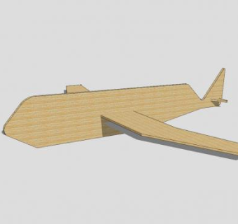 飞机平面草图SU模型下载_sketchup草图大师SKP模型