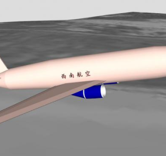 西南航空客机SU模型下载_sketchup草图大师SKP模型