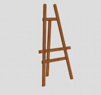 画架三脚架SU模型下载_sketchup草图大师SKP模型