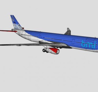 BMI航空客机SU模型下载_sketchup草图大师SKP模型