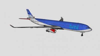 BMI航空客机SU模型下载_sketchup草图大师SKP模型