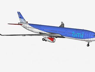 BMI航空客机SU模型下载_sketchup草图大师SKP模型