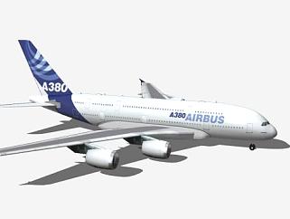 A380<em>客机</em>SU模型下载_sketchup草图大师SKP模型