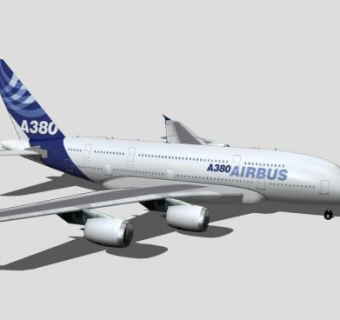 A380客机SU模型下载_sketchup草图大师SKP模型