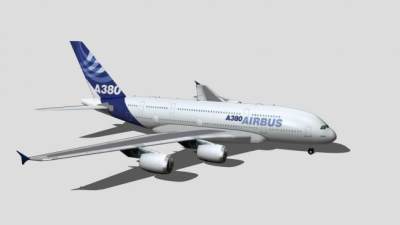 A380客机SU模型下载_sketchup草图大师SKP模型