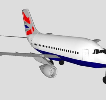 航空民用飞机SU模型下载_sketchup草图大师SKP模型