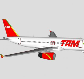 巴西天马航空客机SU模型下载_sketchup草图大师SKP模型