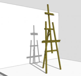 画架美术SU模型下载_sketchup草图大师SKP模型