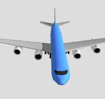 荷兰皇家航空客机SU模型下载_sketchup草图大师SKP模型