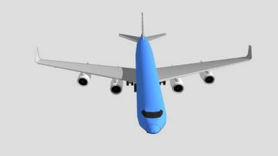 荷兰皇家航空客机SU模型下载_sketchup草图大师SKP模型