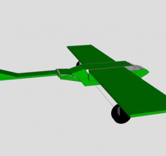 绿色飞机模架SU模型下载_sketchup草图大师SKP模型