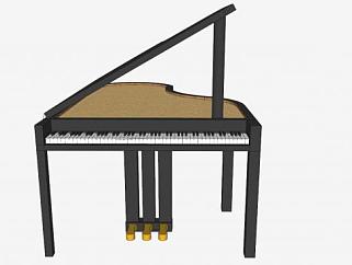 三角钢琴<em>音乐</em>SU模型下载_sketchup草图大师SKP模型