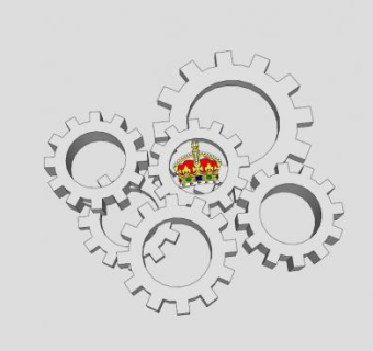 大小齿轮组合的SU模型_su模型下载 草图大师模型_SKP模型