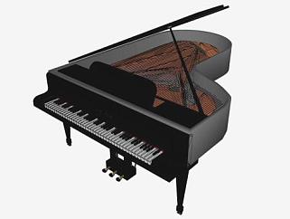 现代<em>音乐</em>三角钢琴SU模型下载_sketchup草图大师SKP模型