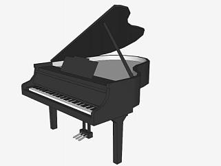 <em>三角</em>大钢琴乐器SU模型下载_sketchup草图大师SKP模型