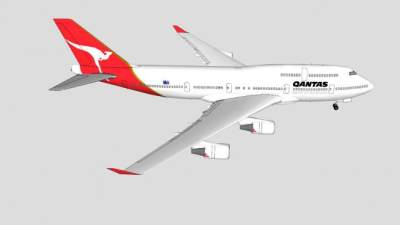 澳洲航空客机SU模型下载_sketchup草图大师SKP模型