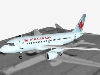 加拿大航空波音777客机SU模型下载_sketchup草图大师SKP模型