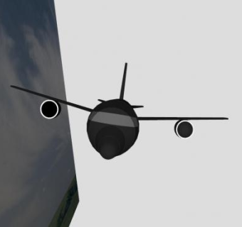 黑色客机SU模型下载_sketchup草图大师SKP模型