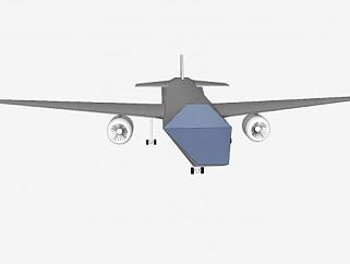 喷气式飞机机架SU模型下载_sketchup草图大师SKP模型