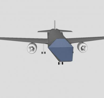 喷气式飞机机架SU模型下载_sketchup草图大师SKP模型