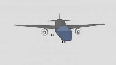 喷气式飞机机架SU模型下载_sketchup草图大师SKP模型