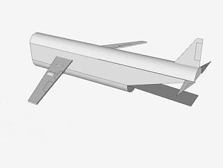 简易飞机SU模型下载_sketchup草图大师SKP模型