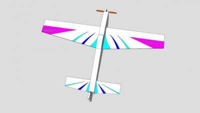 简易单人飞机SU模型下载_sketchup草图大师SKP模型