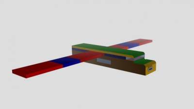 航空简易飞机SU模型下载_sketchup草图大师SKP模型