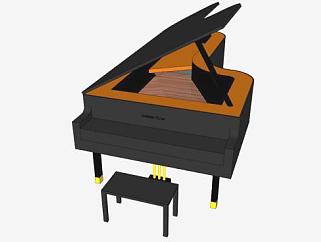 音乐大钢琴SU模型下载_sketchup草图大师SKP模型