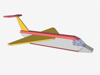 单翼机飞机SU模型下载_sketchup草图大师SKP模型