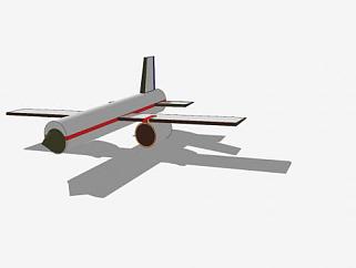喷气式飞机架SU模型下载_sketchup草图大师SKP模型