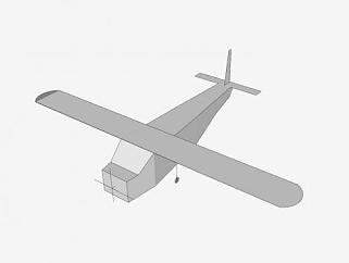 固定翼飞机面板SU模型下载_sketchup草图大师SKP模型