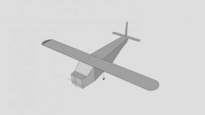 固定翼飞机面板SU模型下载_sketchup草图大师SKP模型