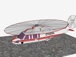 直升机SU模型下载_sketchup草图大师SKP模型