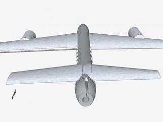 A380客机模架SU模型下载_sketchup草图大师SKP模型