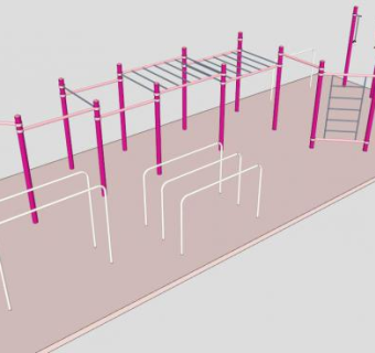 户外健身器材类型SU模型下载_sketchup草图大师SKP模型