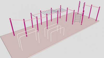户外健身器材类型SU模型下载_sketchup草图大师SKP模型