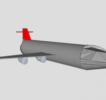 灰色喷气飞机SU模型下载_sketchup草图大师SKP模型