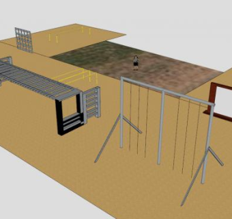 北县康乐区户外健身器材SU模型下载_sketchup草图大师SKP模型