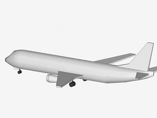 客机外形构造SU模型下载_sketchup草图大师SKP模型