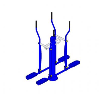 蓝色健身户外器材SU模型下载_sketchup草图大师SKP模型