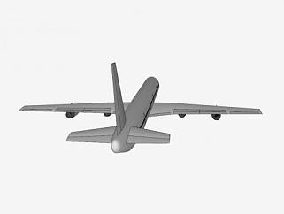大型喷气式客机SU模型下载_sketchup草图大师SKP模型