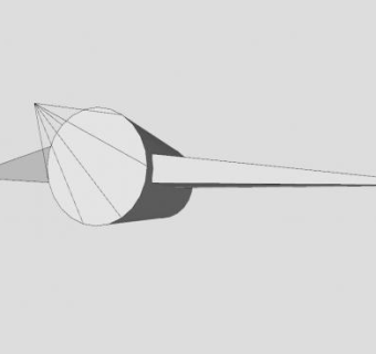 几何体飞机面板SU模型下载_sketchup草图大师SKP模型