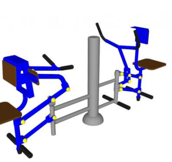 健身户外公用设备SU模型下载_sketchup草图大师SKP模型