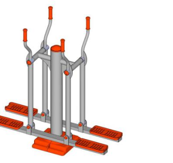 腿部运动户外健身器材SU模型下载_sketchup草图大师SKP模型