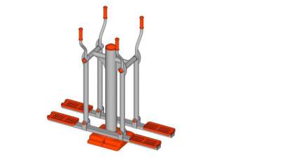 腿部运动户外健身器材SU模型下载_sketchup草图大师SKP模型