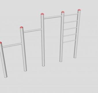 公用单杠SU模型下载_sketchup草图大师SKP模型