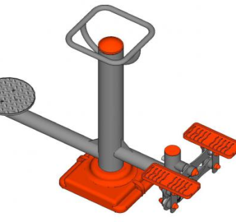 户外公用健身器材SU模型下载_sketchup草图大师SKP模型